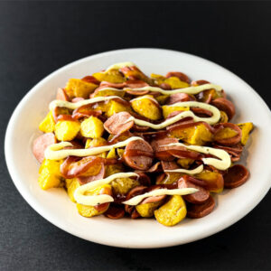 Salchipapa Doble papa y Doble Salchicha